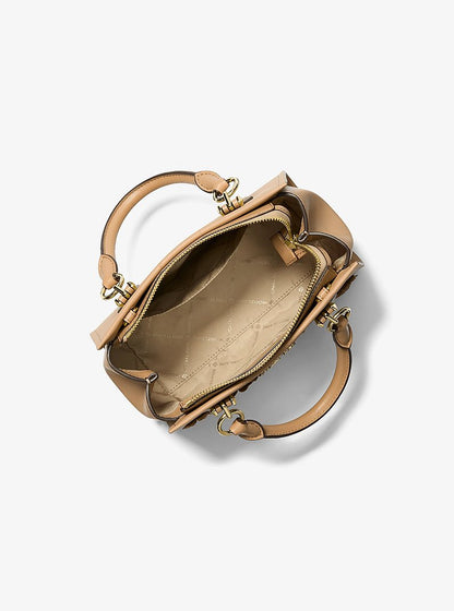 Marilyn Small Floral Embellished Satchel Camel Camel
