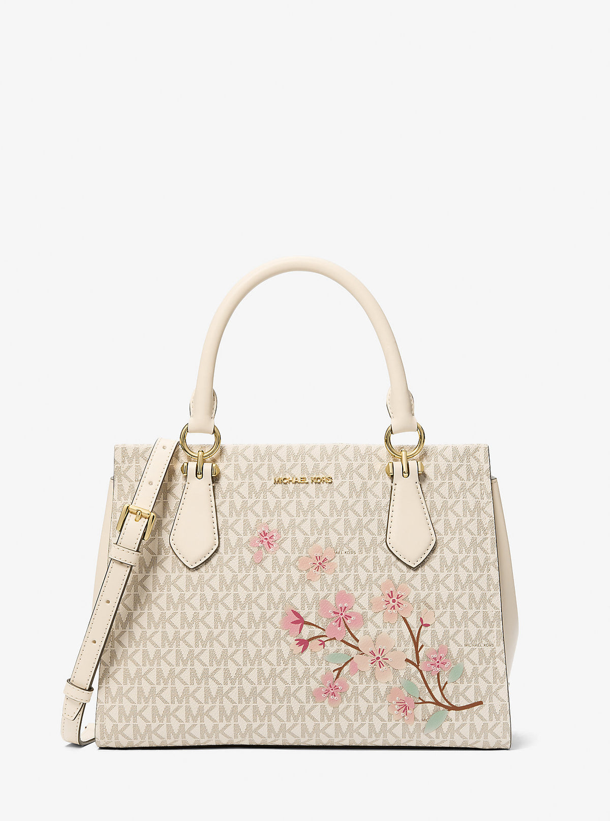 Marilyn Medium Embellished Signature Logo Satchel Lt Crm Multi Lt Crm Multi