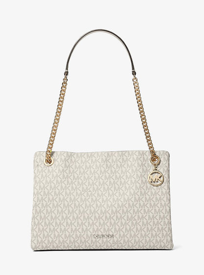 Christina Medium Signature Logo Messenger Bag Lt Crm Multi Lt Crm Multi