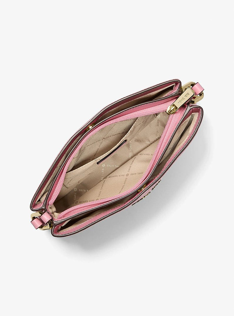 Trisha Pebbled Leather Crossbody Bag With Pouch Carnation Carnation