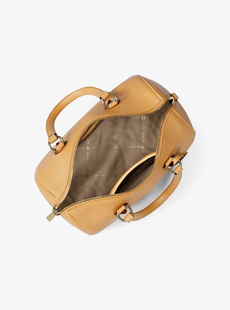 Grayson Medium Pebbled Leather Duffel Bag Honeywheat Honeywheat