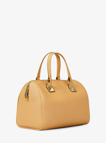 Grayson Medium Pebbled Leather Duffel Bag Honeywheat Honeywheat