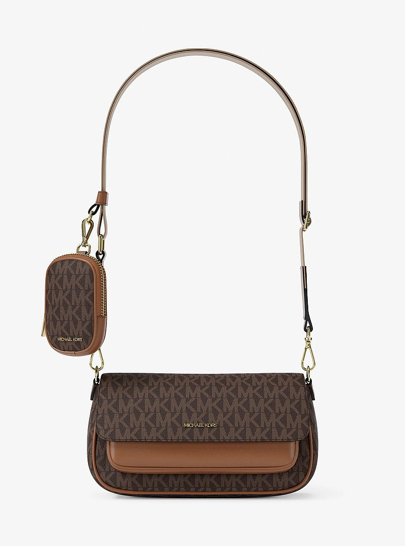 Jet Set Travel Small Signature Logo Crossbody Bag With Pouch Brown Brown