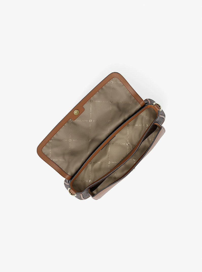 Jet Set Travel Small Signature Logo Crossbody Bag With Pouch Brown Brown