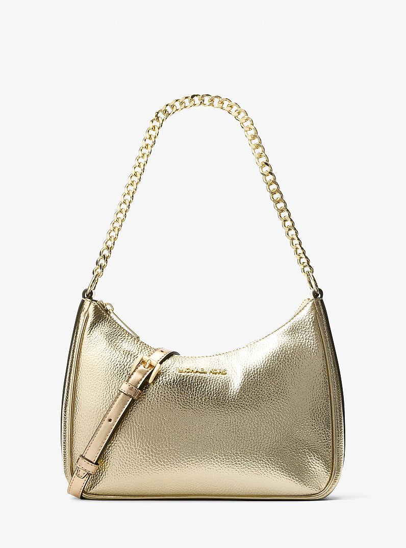 Jet Set Travel Large Metallic Convertible Crossbody Bag Pale Gold Pale Gold