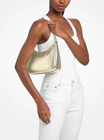 Jet Set Travel Large Metallic Convertible Crossbody Bag Pale Gold Pale Gold