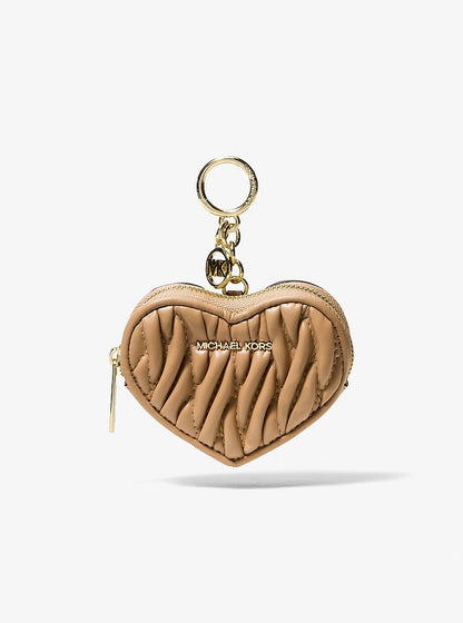 Jet Set Travel Matelasse Heart Coin Pouch Camel Camel