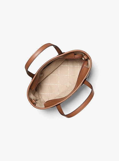 Eva Extra-Small Signature Logo Convertible Tote Bag Brown Brown
