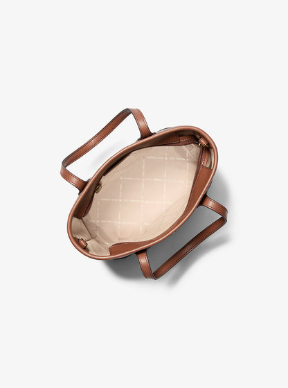 Eva Extra-Small Printed Signature Logo Convertible Tote Bag Brown Brown