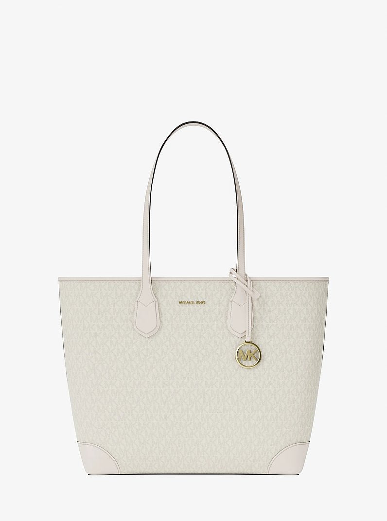 Eva Large Signature Logo Tote Bag Lt Crm Multi Lt Crm Multi