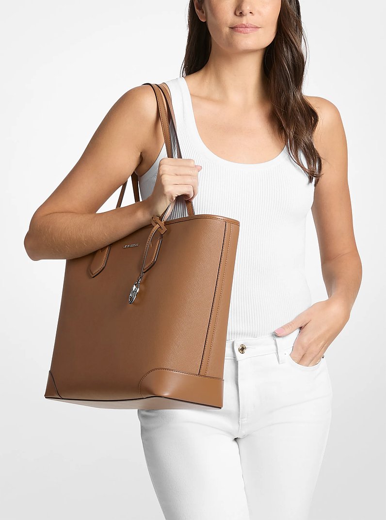 Eva Large Saffiano Leather Tote Bag Luggage Luggage