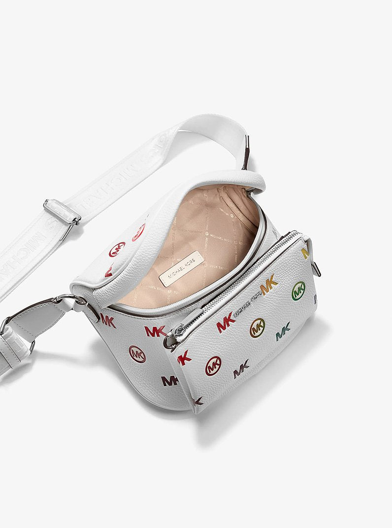Slater Medium Rainbow Logo Embossed Sling Pack Optic White Optic White