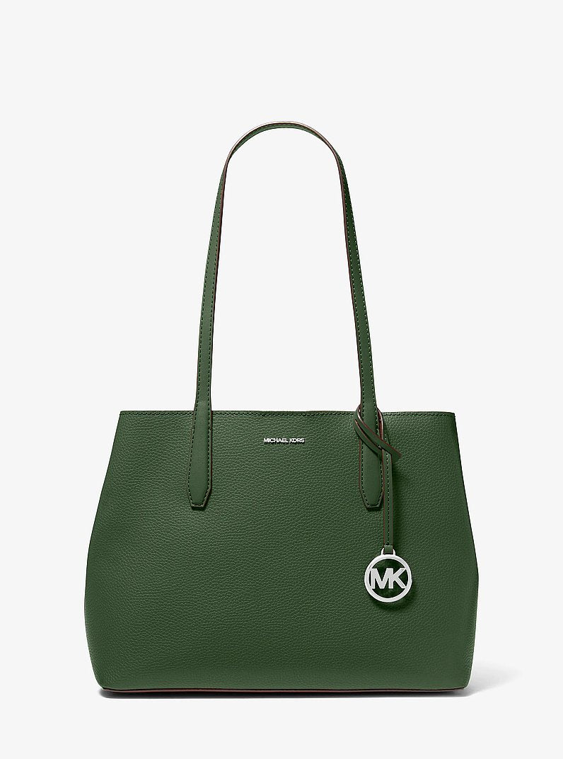 Avalon Medium Pebbled Leather Tote Bag Amazon Green Amazon Green