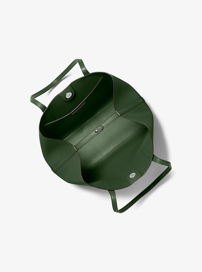Avalon Medium Pebbled Leather Tote Bag Amazon Green Amazon Green