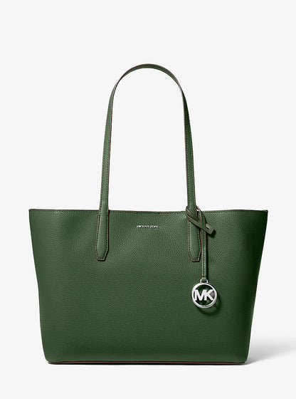 Avalon Medium Pebbled Leather Tote Bag Amazon Green Amazon Green