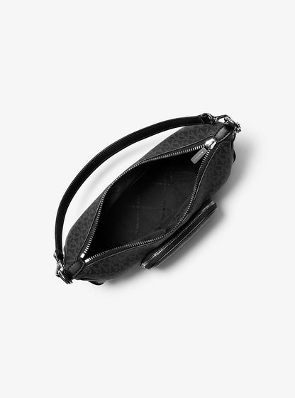 Merritt Small Signature Logo Convertible Crossbody Bag Black Black