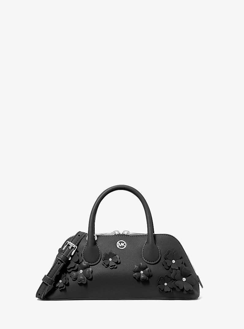 Petra Small Floral Embellished Crossbody Bag Black Black