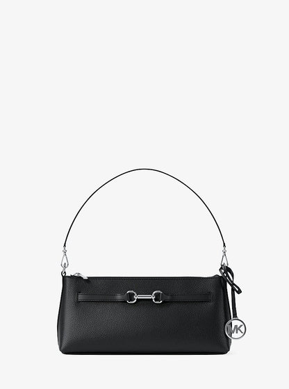 Carson Small Pebbled Leather Convertible Crossbody Bag Black Black