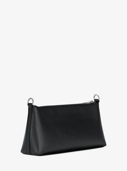 Carson Small Pebbled Leather Convertible Crossbody Bag Black Black
