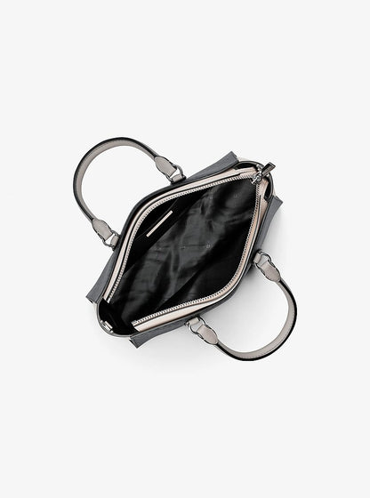 Arden Small Color-Block Signature Logo Messenger Bag Black Combo Black Combo