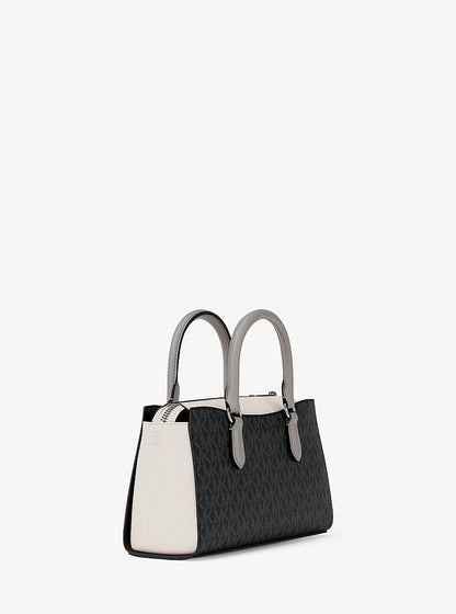 Arden Small Color-Block Signature Logo Messenger Bag Black Combo Black Combo