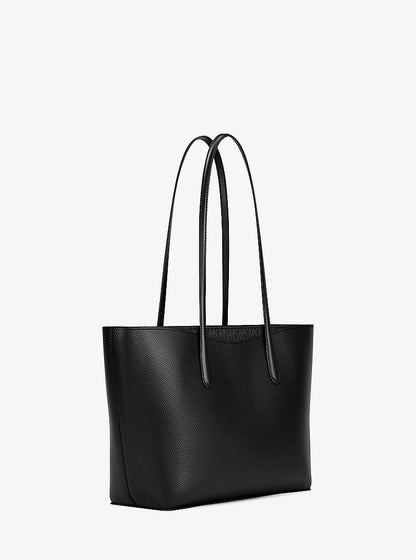 Arden Large Pebbled Leather Tote Bag Black Black