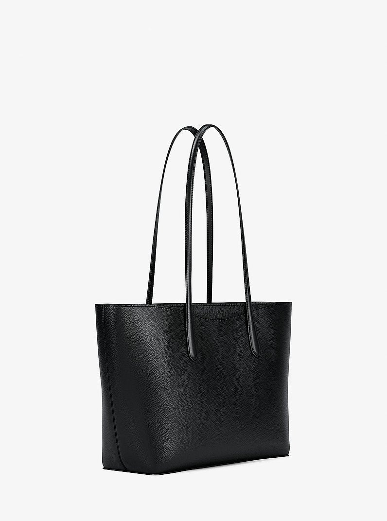 Arden Large Pebbled Leather Tote Bag Black Black