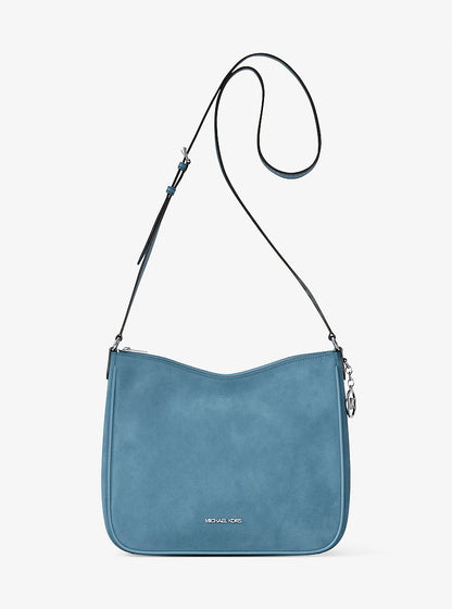 Nayla Medium Suede Messenger Bag Denim Denim