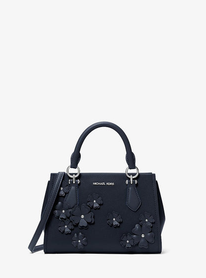 Marilyn Small Floral Embellished Satchel Navy Navy