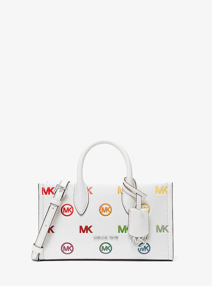 Mirella Small Rainbow Logo Embossed Convertible Crossbody Bag Optic White Optic White