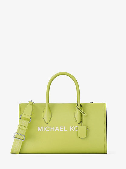 Mirella Medium Pebbled Leather Satchel Lime Lime