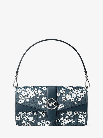 Greenwich Medium Printed Signature Logo Convertible Shoulder Bag Admiral Admiral