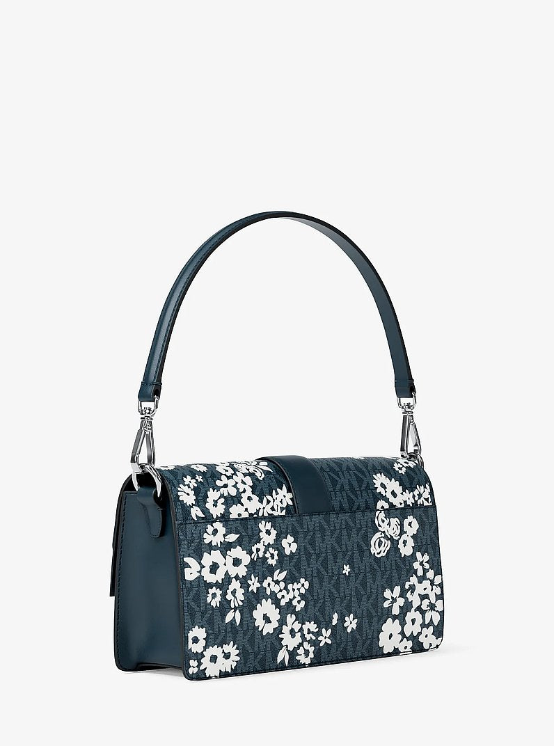 Greenwich Medium Printed Signature Logo Convertible Shoulder Bag Admiral Admiral
