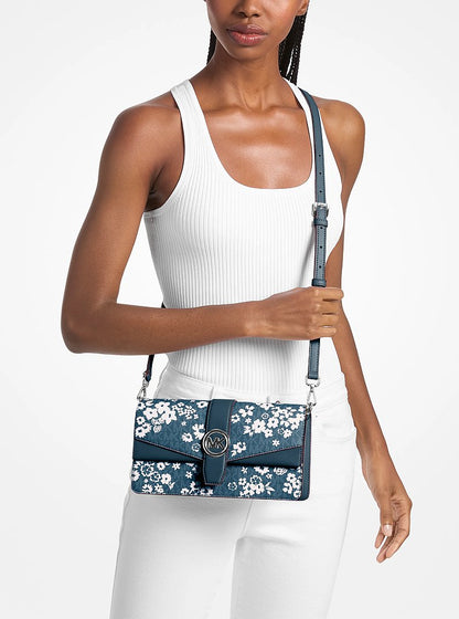 Greenwich Medium Printed Signature Logo Convertible Shoulder Bag Admiral Admiral