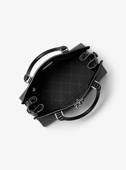 Hamilton Medium Signature Logo Satchel Black Black