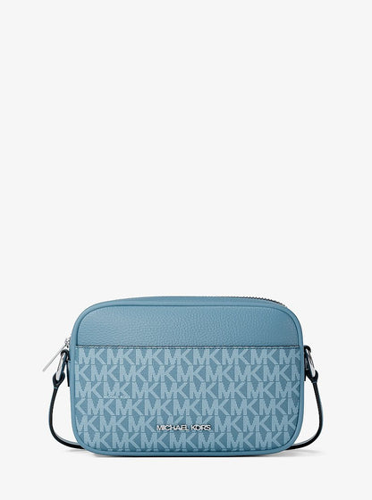 Jet Set Travel Small Signature Logo Camera Crossbody Bag Denim Denim