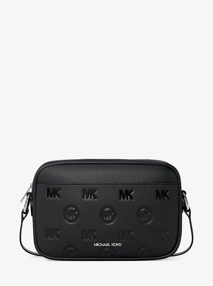 Jet Set Travel Large Logo Debossed Camera Crossbody Bag Black Black
