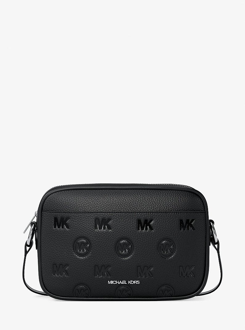 Jet Set Travel Large Logo Debossed Camera Crossbody Bag Black Black