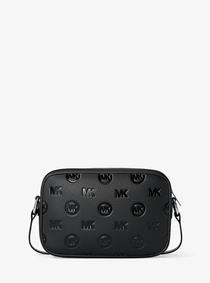 Jet Set Travel Large Logo Debossed Camera Crossbody Bag Black Black