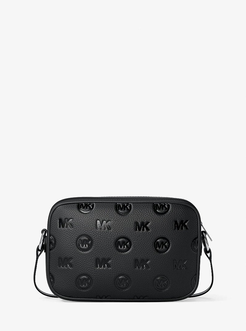 Jet Set Travel Large Logo Debossed Camera Crossbody Bag Black Black