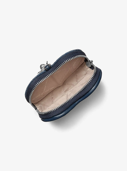 Jet Set Travel Matelasse Denim Heart Coin Pouch Denim Denim
