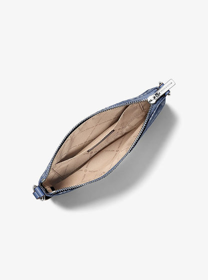 Jet Set Travel Small Logo Jacquard Denim Wristlet Denim Denim