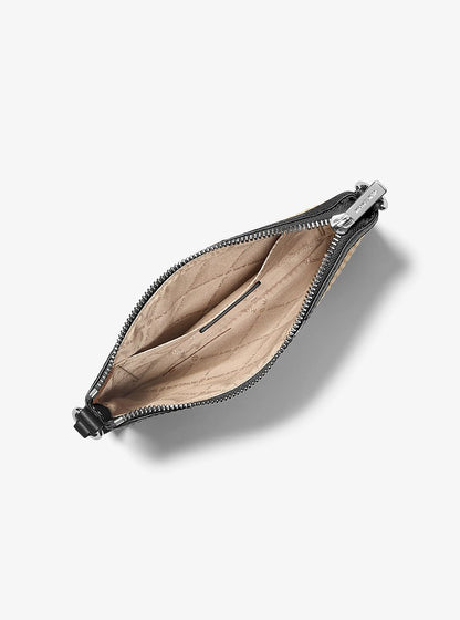 Jet Set Travel Small Woven Wristlet Black Black