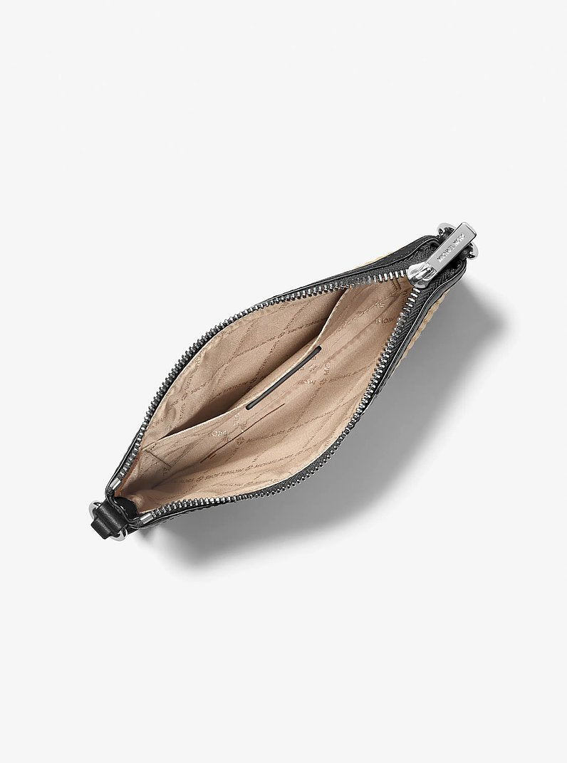 Jet Set Travel Small Woven Wristlet Black Black