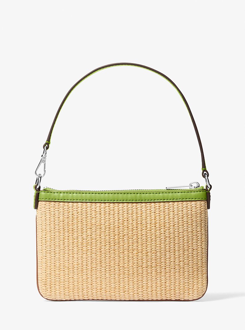 Jet Set Travel Small Woven Wristlet Lime Lime