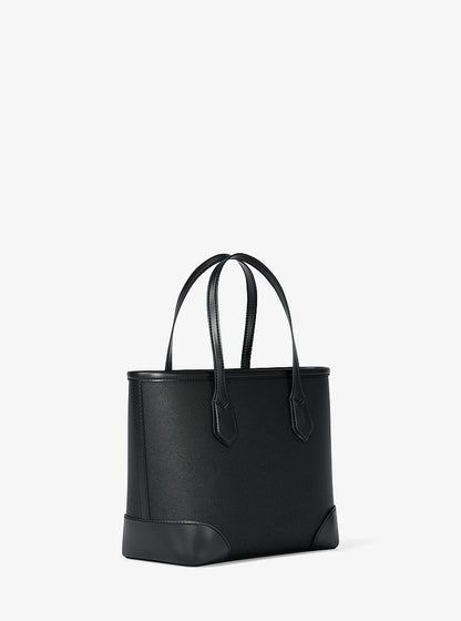 Eva Extra-Small Saffiano Leather Convertible Tote Bag Black Black