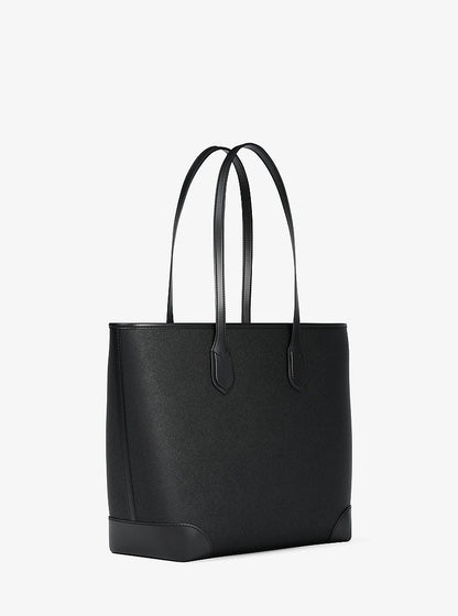 Eva Large Saffiano Leather Tote Bag Black Black