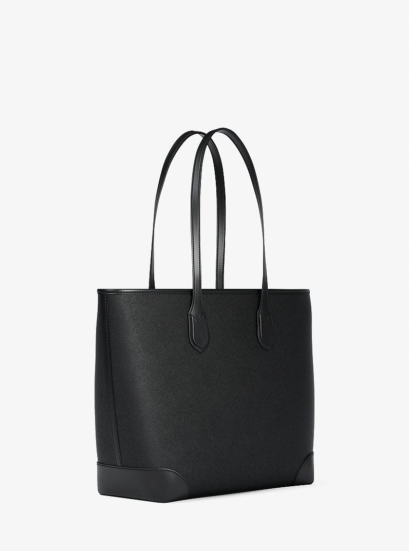 Eva Large Saffiano Leather Tote Bag Black Black
