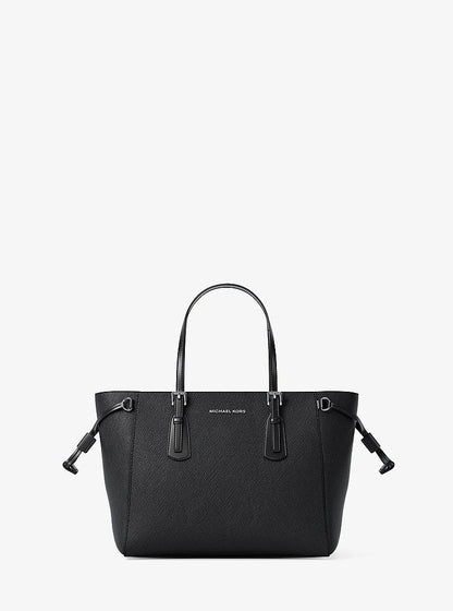 Voyager Extra-Small Pebbled Leather Convertible Crossbody Bag Black Black