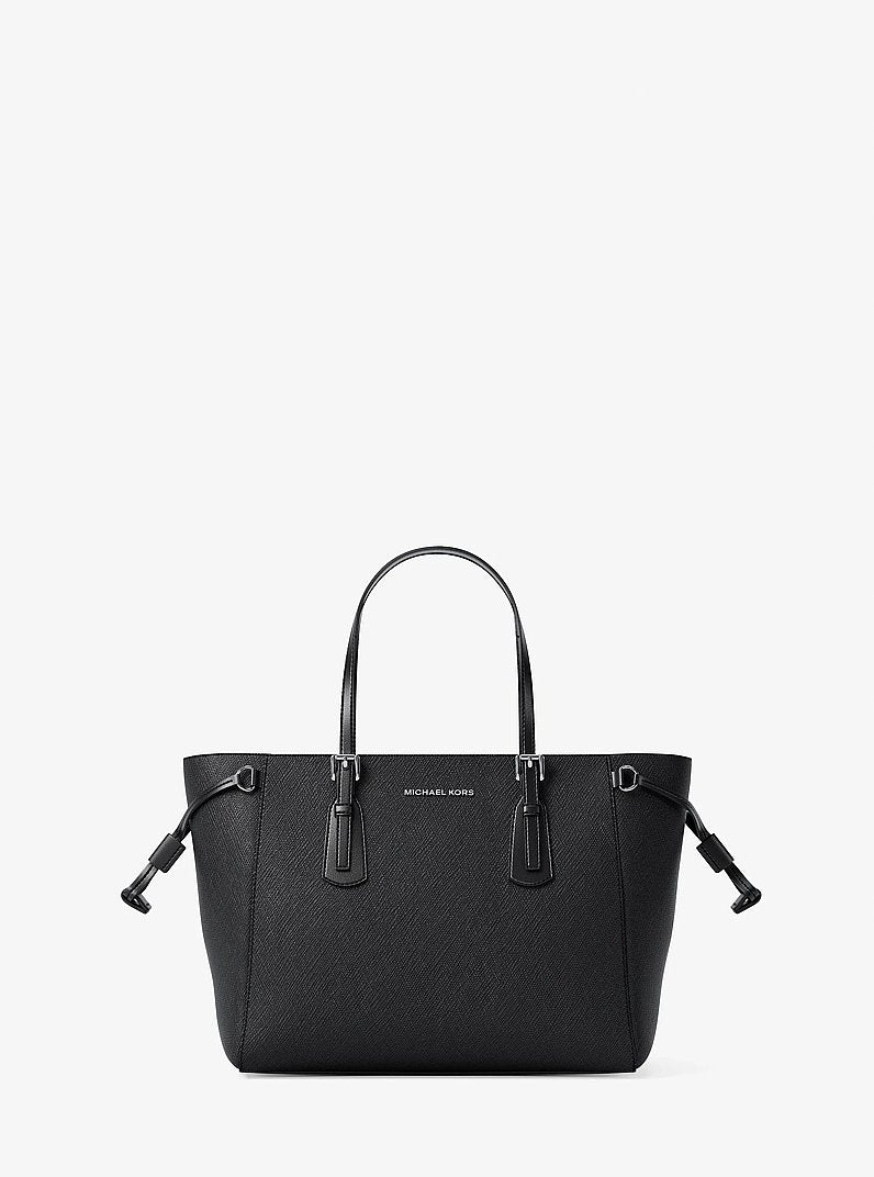 Voyager Extra-Small Pebbled Leather Convertible Crossbody Bag Black Black